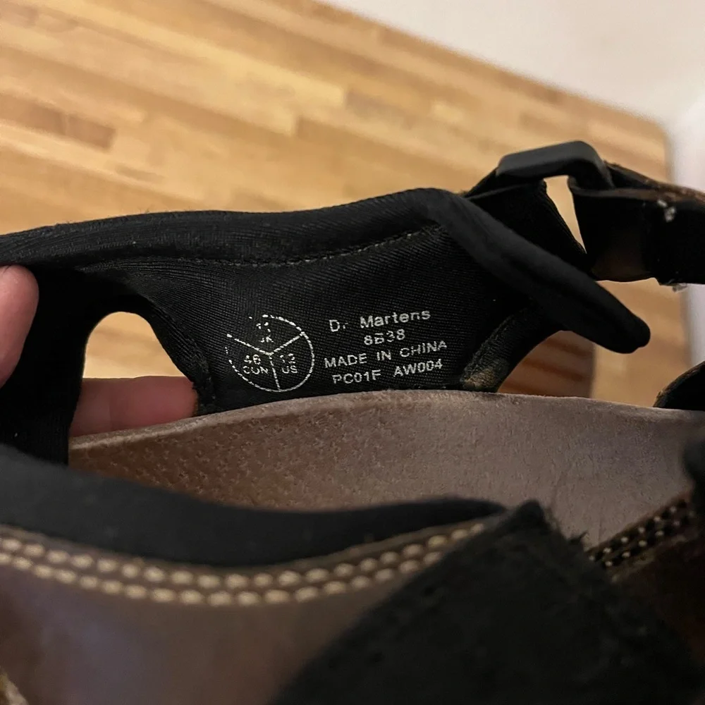 Dr Martens brown leather fisherman criss cross adj. straps sandals sz 12